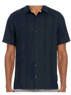SCOTCH & SODA Men’s Linen Blend Relaxed Fit Bowling Shirt Size Large